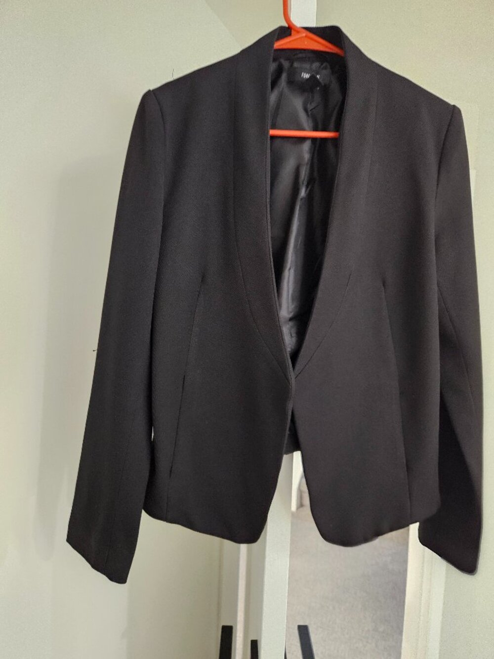 Black open front Blazer
